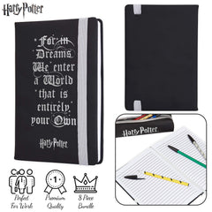 Harry Potter notebook open page ideal for notes and study sessions