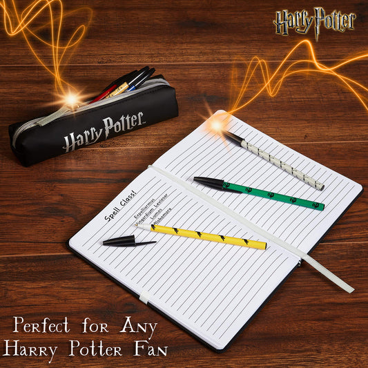 Harry Potter pencil case closed with Hogwarts motif for organized storage