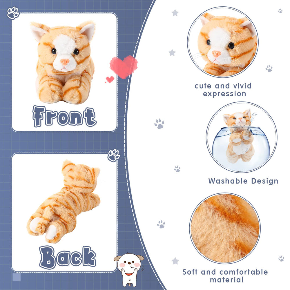 Harrycle cat plush gray, soft fabric perfect for hugging and bedtime routines.