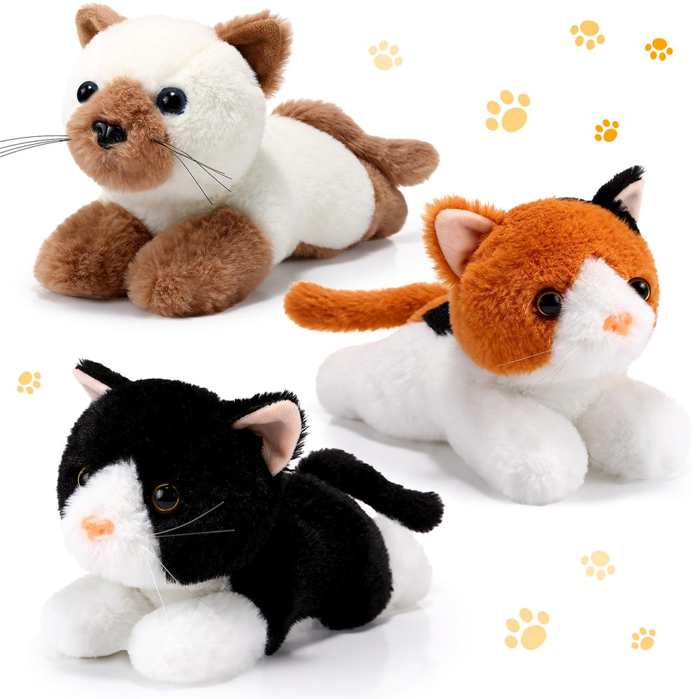 Harrycle three-piece kitten plush set for cuddling and imaginative play