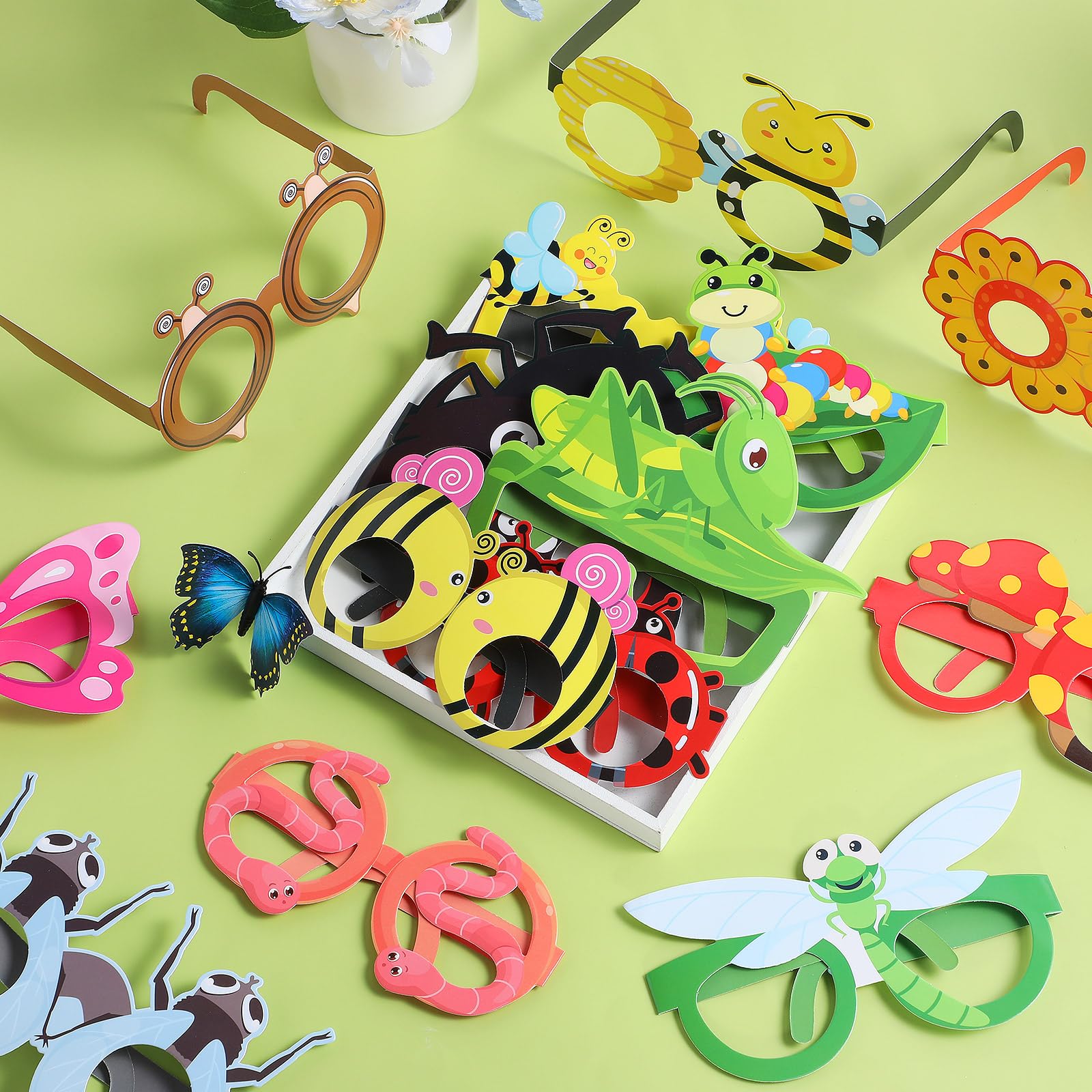 Harrycle 40x14cm Bug Glasses Frame versatile decor for spring parties.