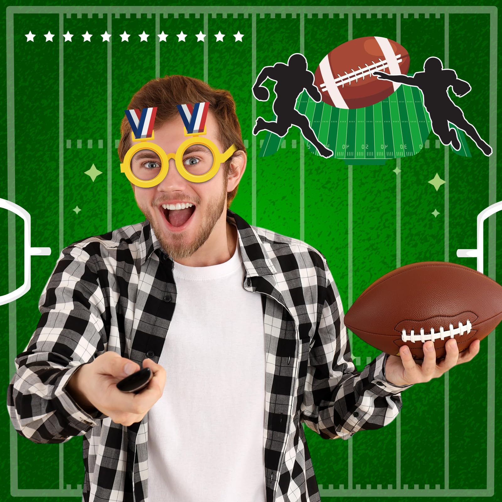 Harrycle adult football party glasses are lightweight and comfortable