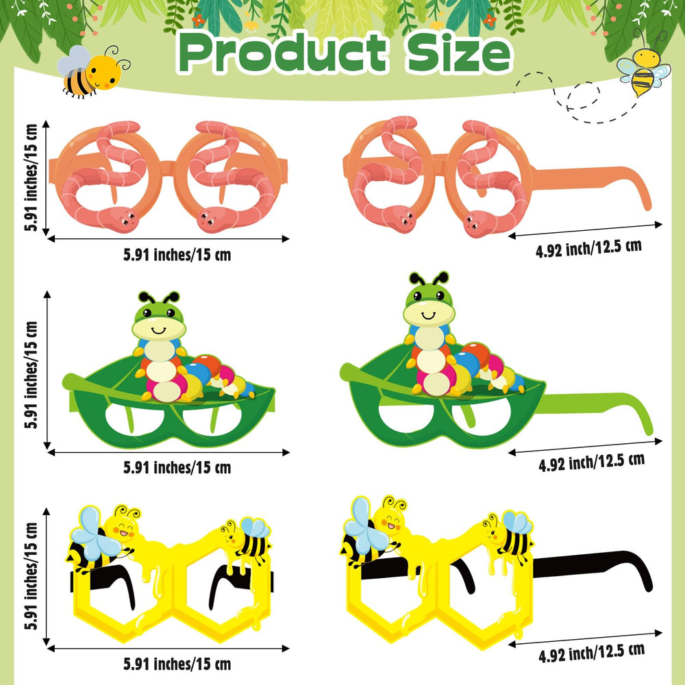 Harrycle Butterfly-Ladybug Design Glasses add playful charm to celebrations.