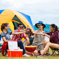 Harrycle camping glasses for photo booth props, capture camping memories