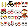 Harrycle casino night glasses with playing cards design for fun photo booth use.