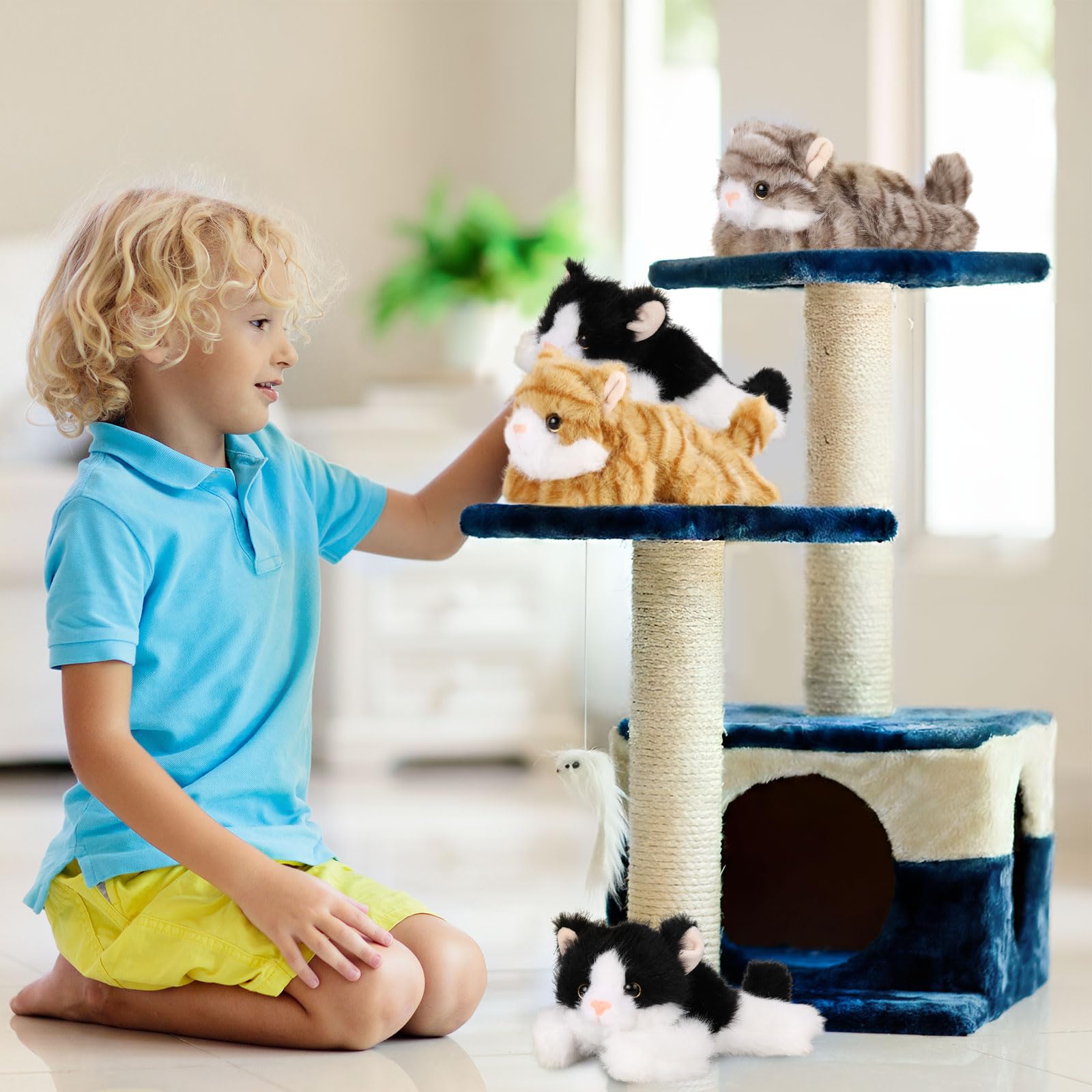 Harrycle cat plush closeup fabric texture and durable stitching.