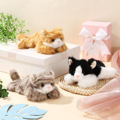 Harrycle cat plush in grey color, versatile decor and comforting hug buddy.