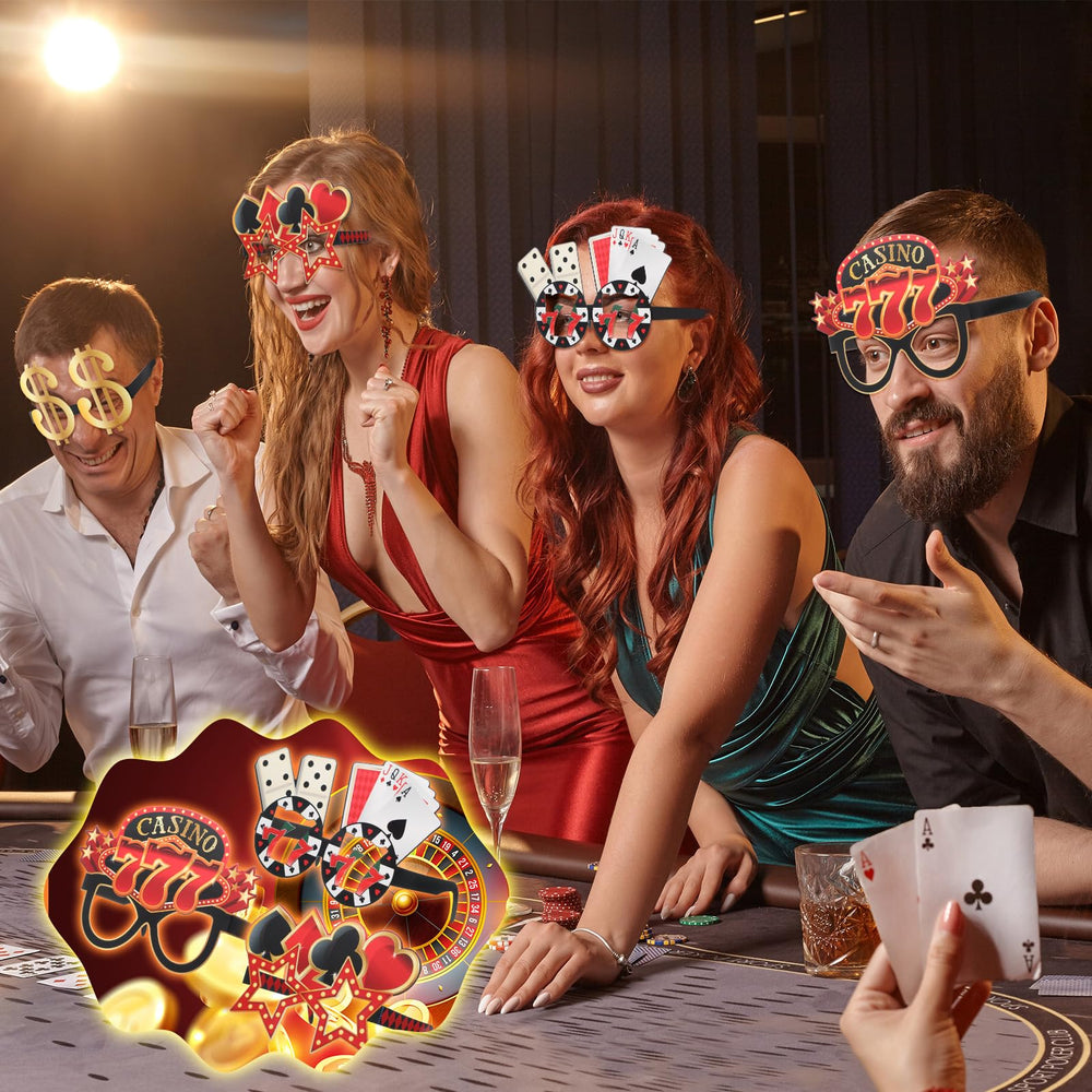 Harrycle Las Vegas glasses props for birthday or game night photography.