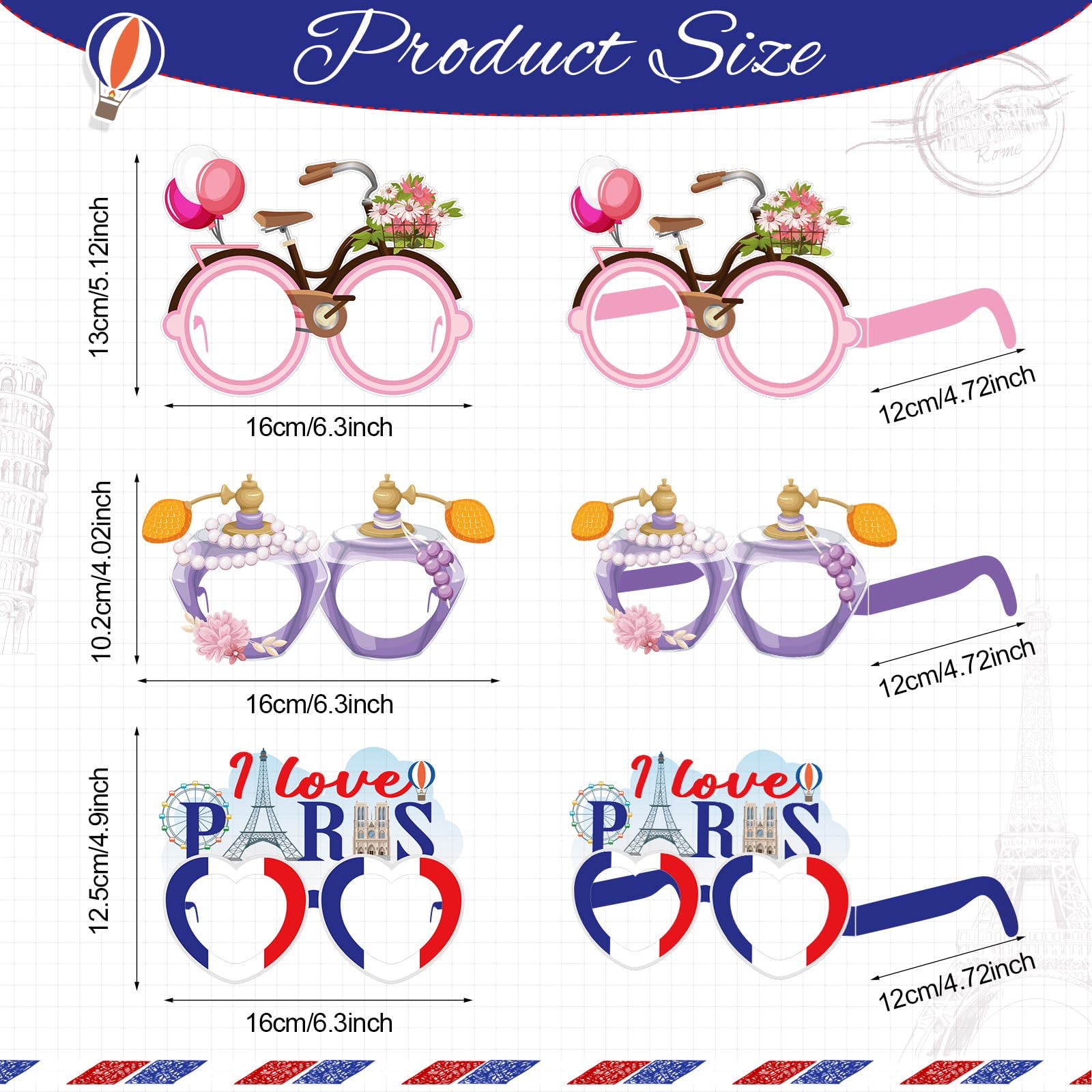 Harrycle Paris glasses beret pattern ideal for themed selfies and social sharing.