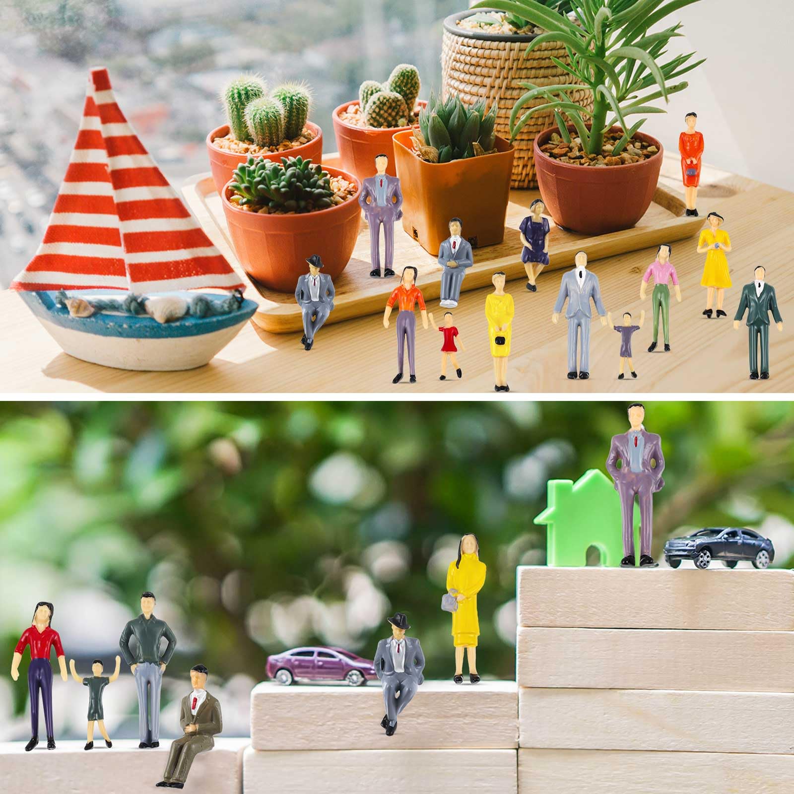 Harrycle plastic mini people pack supports varied character setups.