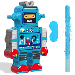 Harrycle robot piñata in blue ready for party games and candy surprises.