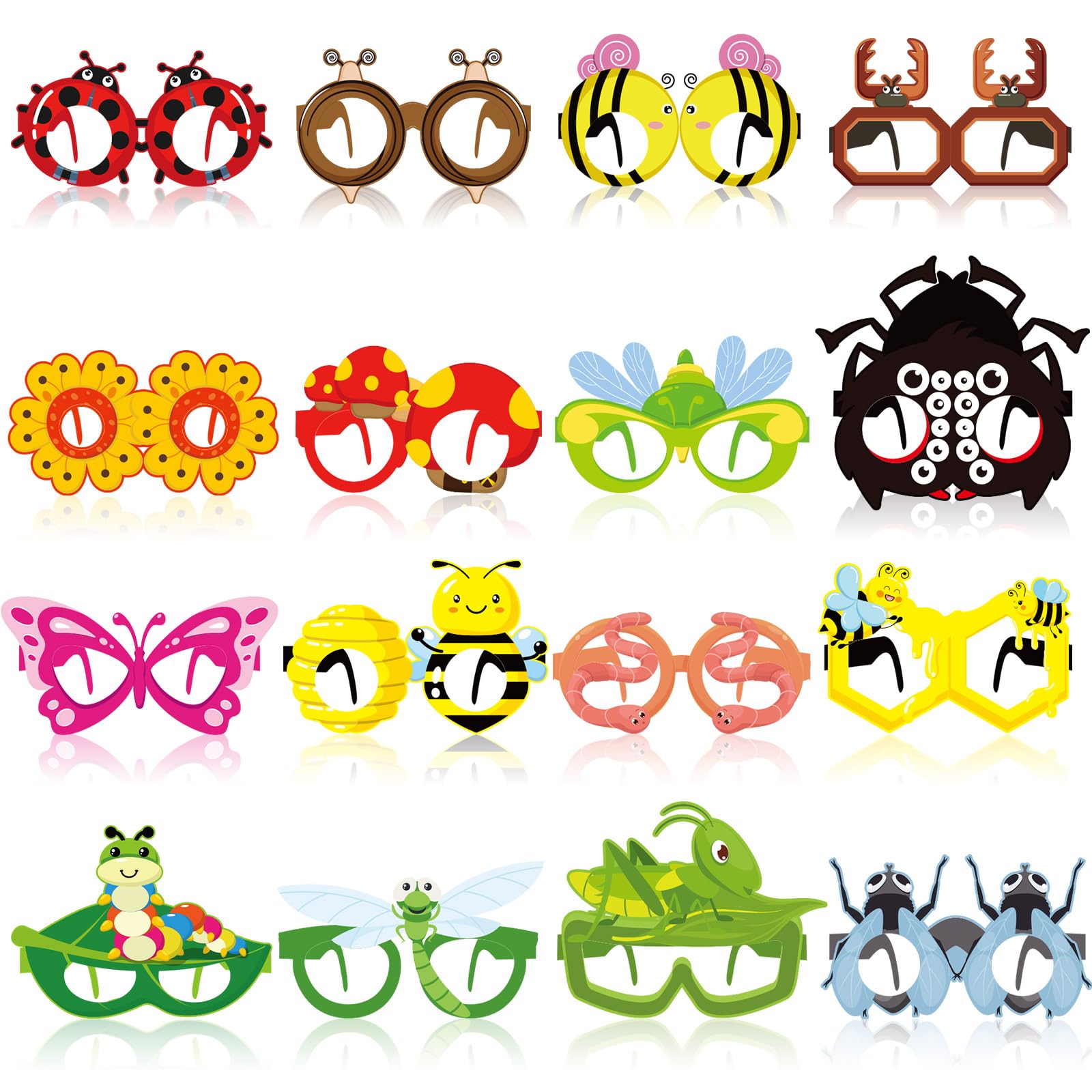 Harrycle Summer Bug Glasses Collection for vibrant party photo booth moments.