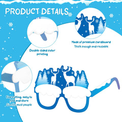 Harrycle snowflake eyeglasses close up, durable cardboard design