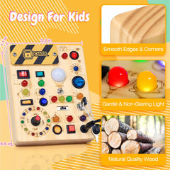 HarVow Busy Board hand-sanded edges for comfy grip during play