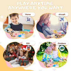 HarVow Busy Board wooden construction builds coordination and problem-solving through tactile exploration.