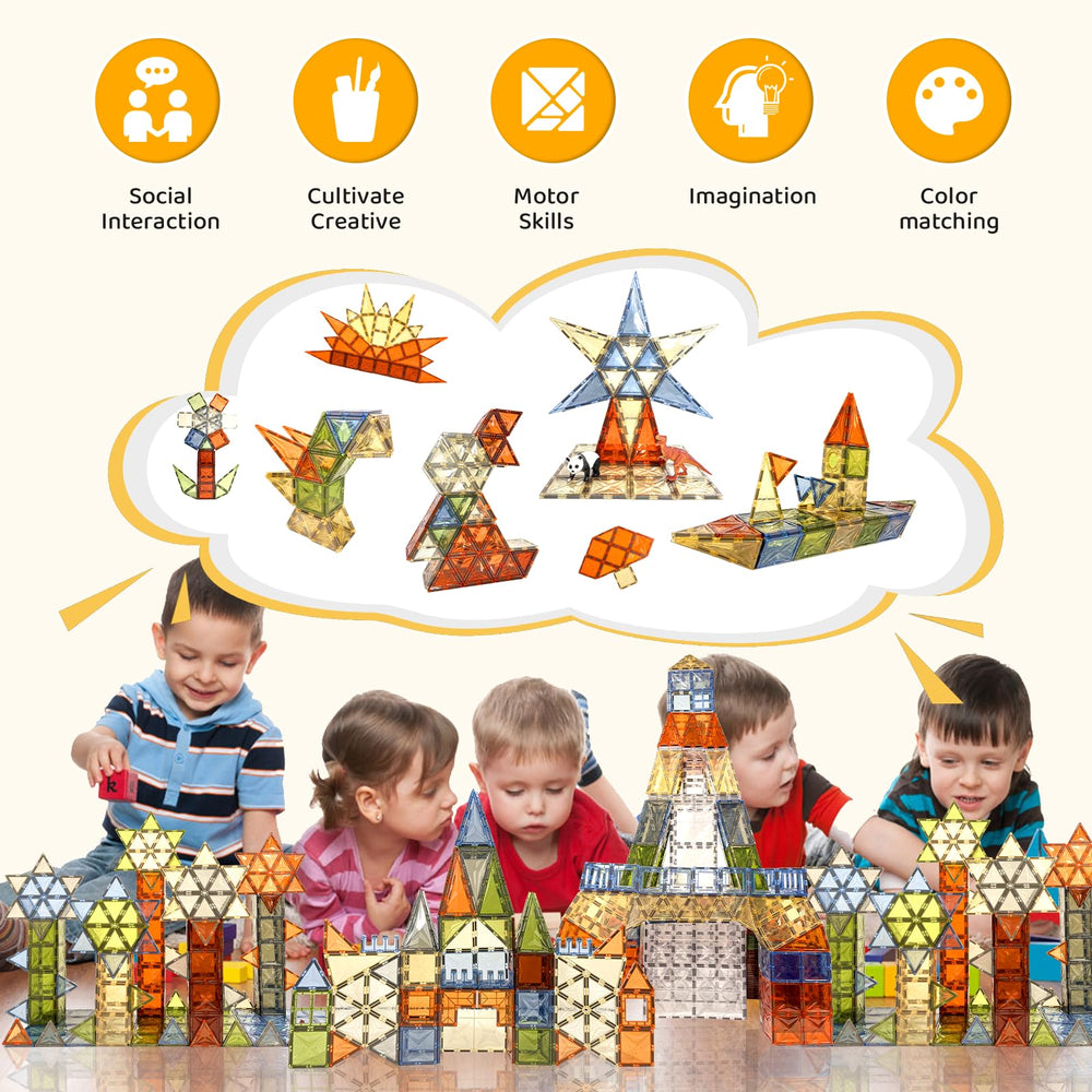 HarworLife magnetic tiles sensory-play options promote open-ended discovery.