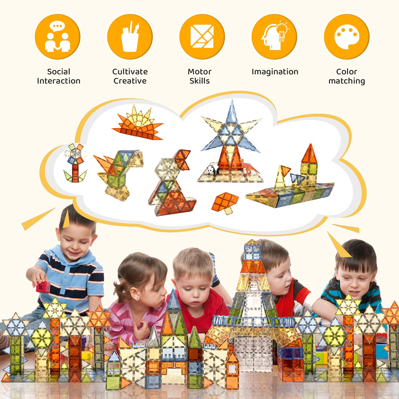 HarworLife safe ABS plastic ensures rounded edges for little hands.