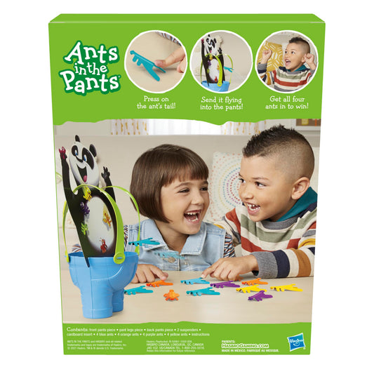 Hasbro Ants in the Pants panda with suspenders close-up inviting shared fun.