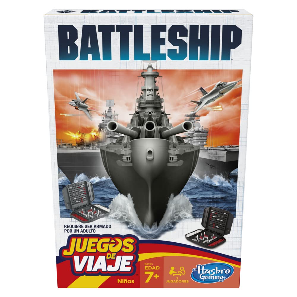 Hasbro Battleship Grab and Go compact storage keeps pegs organized after play.