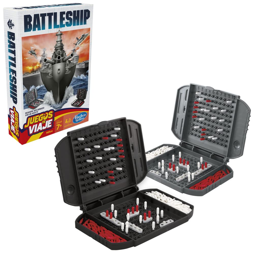 Hasbro Battleship Grab and Go open unit for quick travel setup.