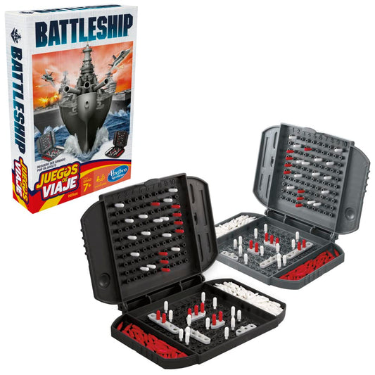 Hasbro Battleship Grab and Go open unit for quick travel setup.