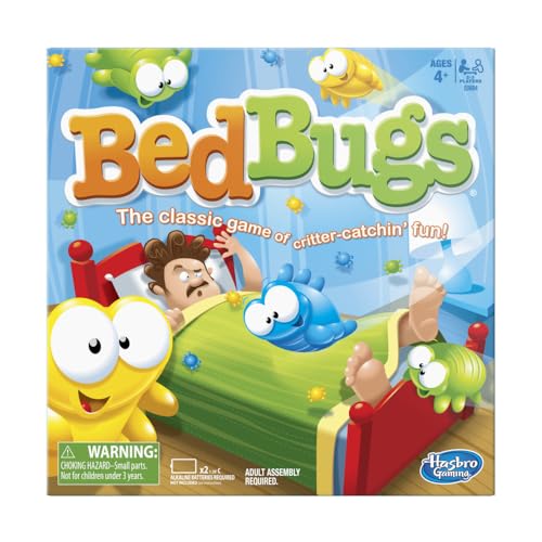 Hasbro Bed Bugs bugs hopping on bed to catch with tongs.