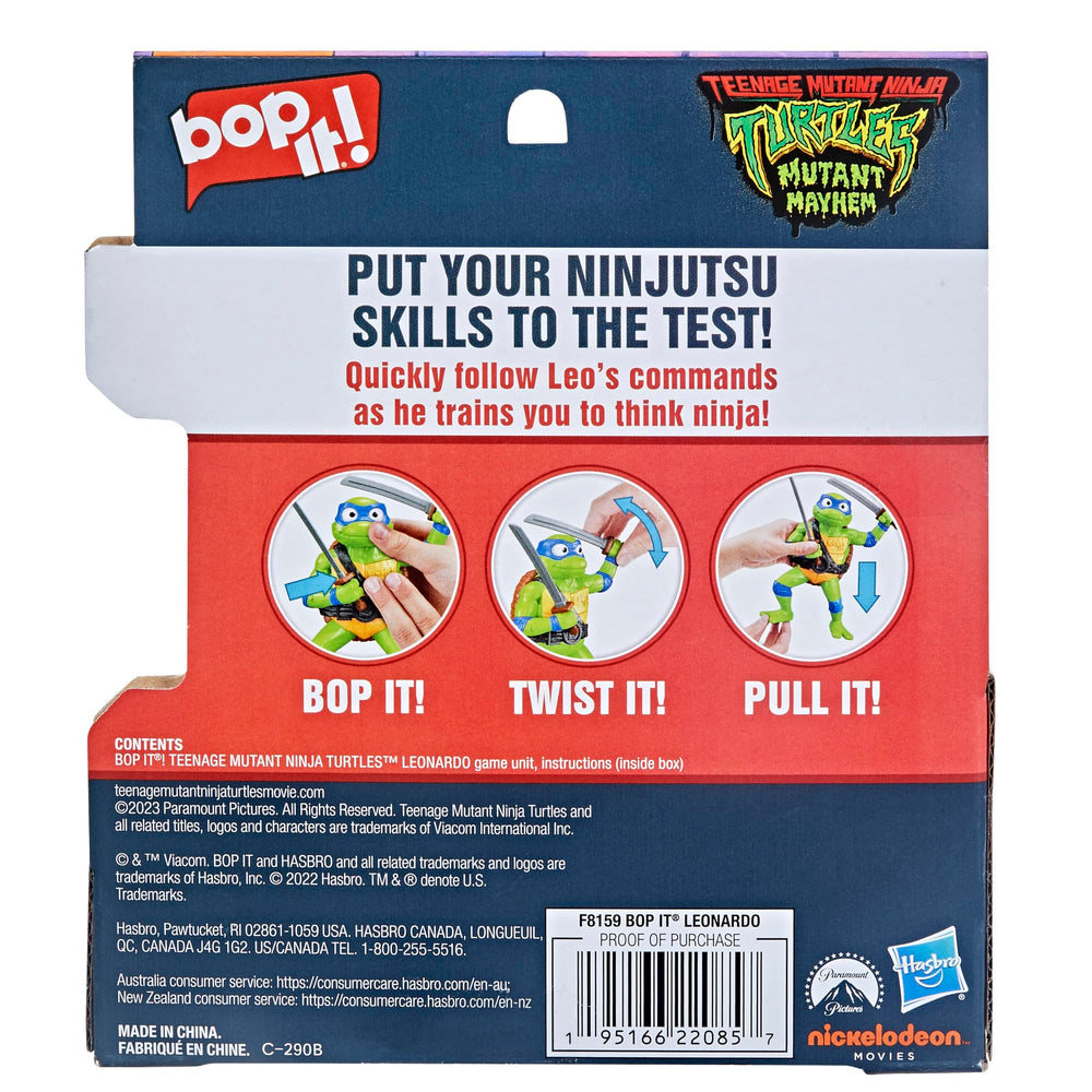 Hasbro Bop It Leonardo arm twist image for quick hands-on challenges