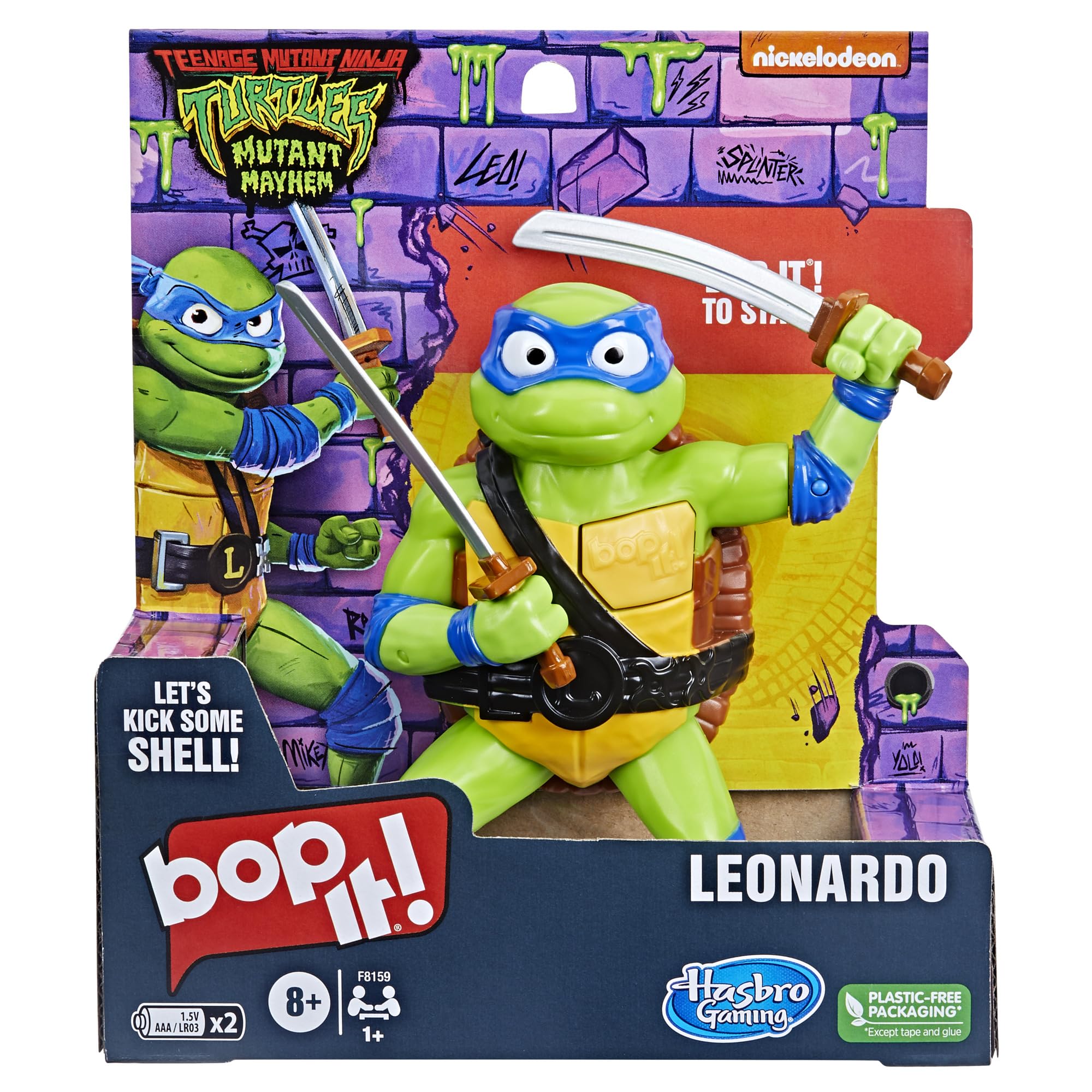 Hasbro Bop It Leonardo face image for fast reflex ninja play