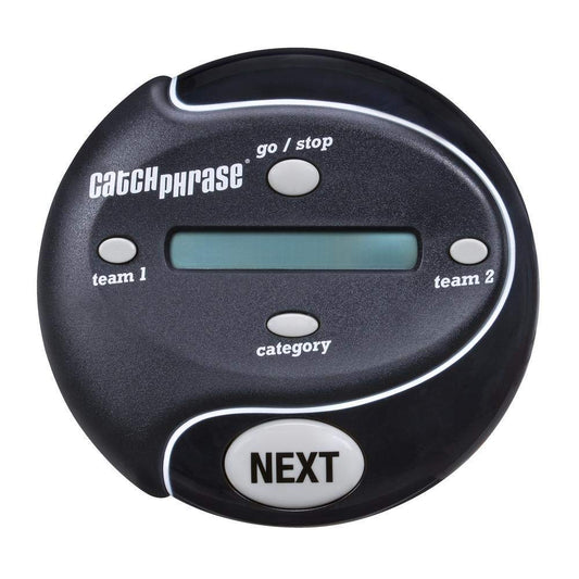Hasbro Catch Phrase Game in use during a lively group guessing session.