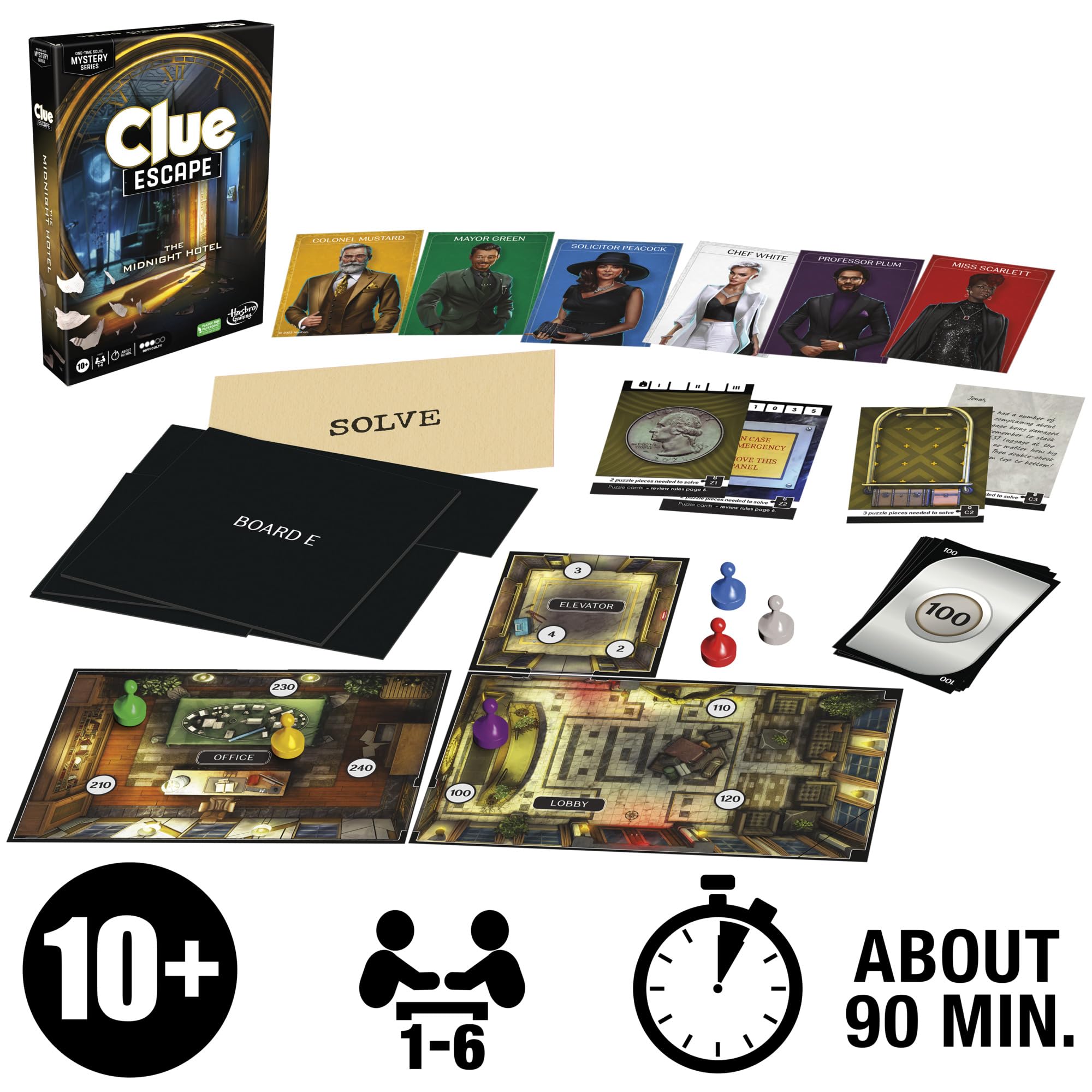 Puzzle cards and clues spark collaborative sleuthing among players