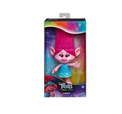 Hasbro DreamWorks Trolls Poppy medium doll, front view, durable for imaginative play.