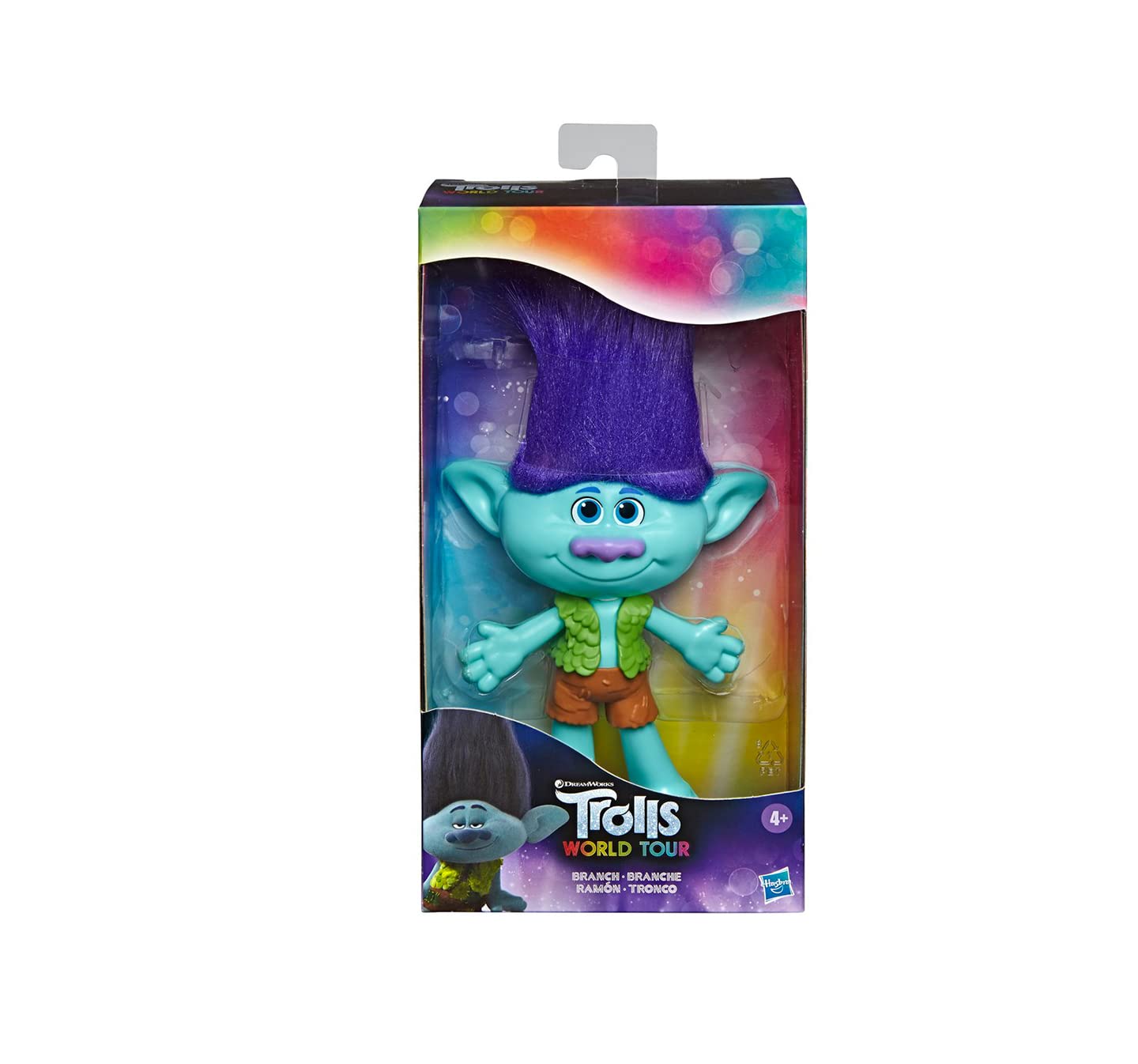 Hasbro DreamWorks Trolls Poppy doll, side profile, ideal for collect-and-display.