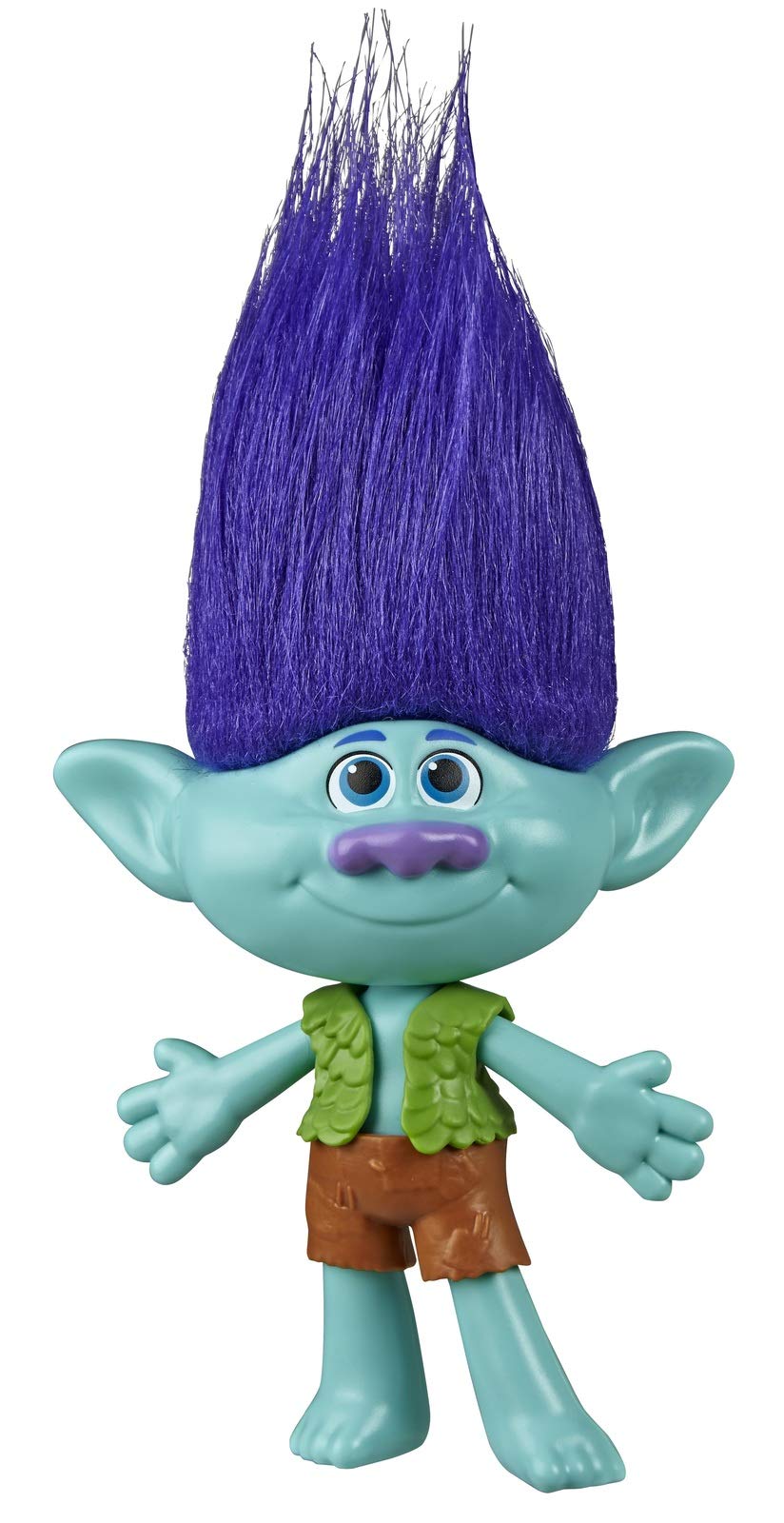 Hasbro DreamWorks Trolls World Tour Branch Medium Doll, front view, ideal for display and imaginative play