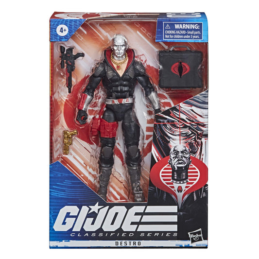 Hasbro G.I. Joe Destro accessories showcase authentic weapons for display.
