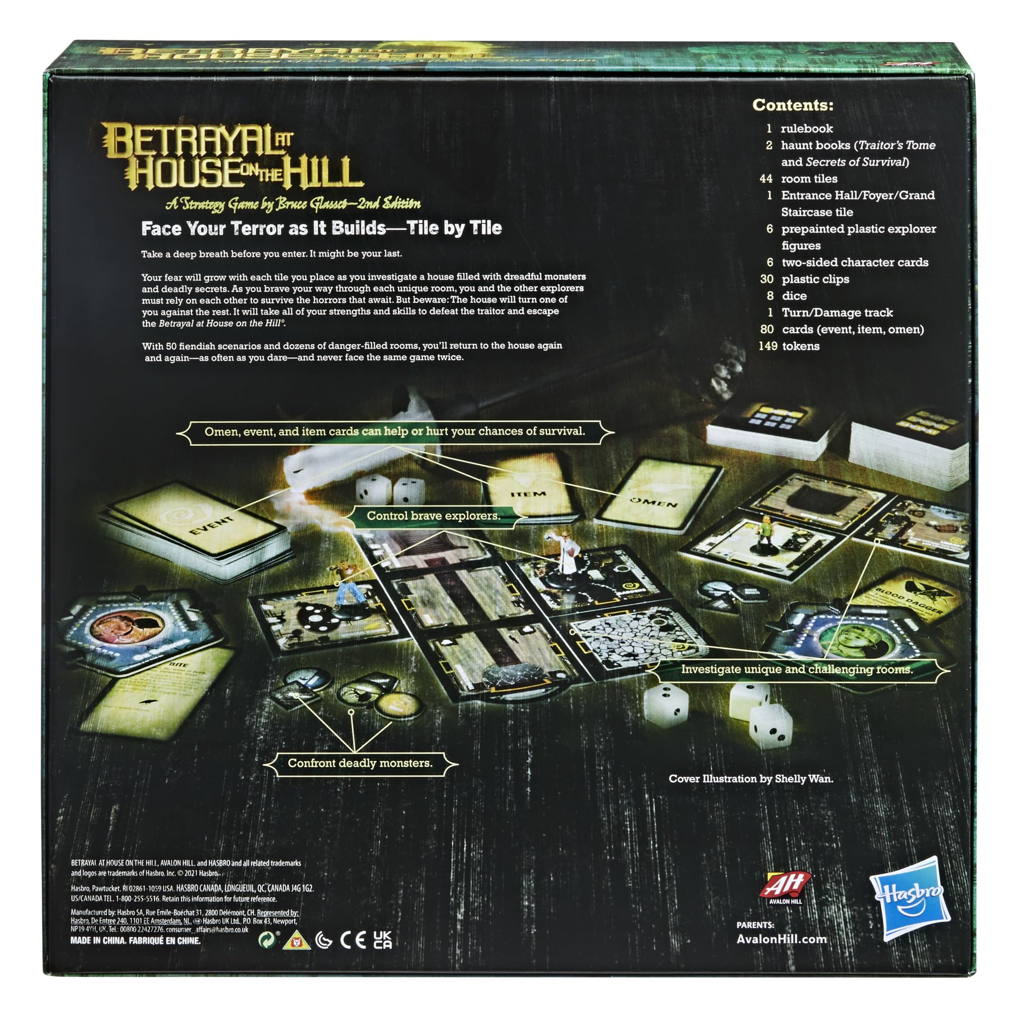 Hasbro Gaming Avalon Hill Betrayal House on the Hill explorer figures for cooperative play