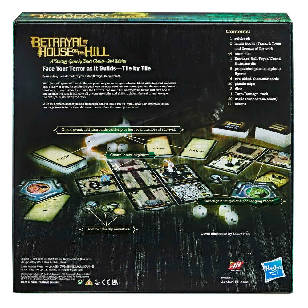 Hasbro Gaming Avalon Hill Betrayal House on the Hill explorer figures for cooperative play