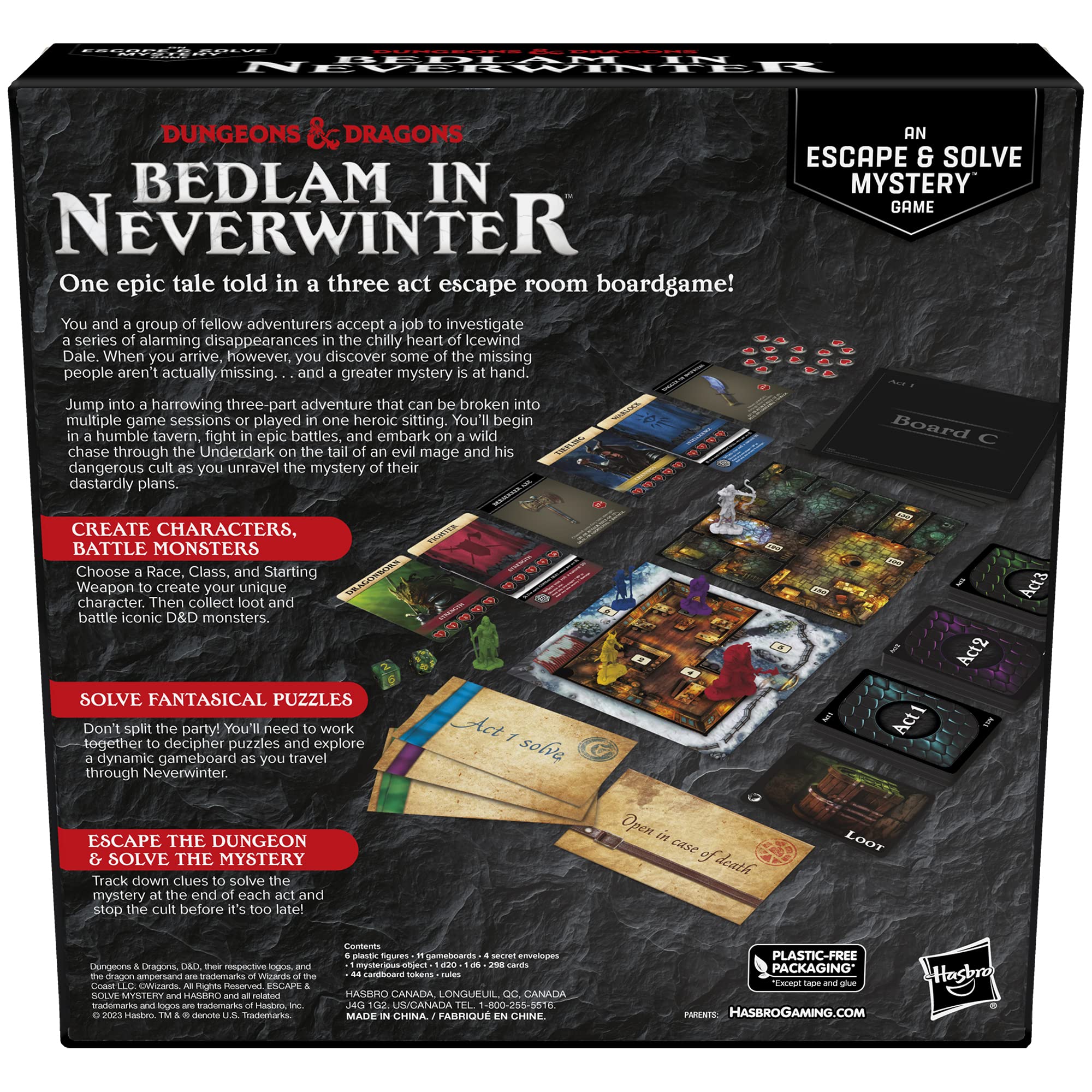 Hasbro Gaming Bedlam in Neverwinter character creation phase fosters personalized adventurers.