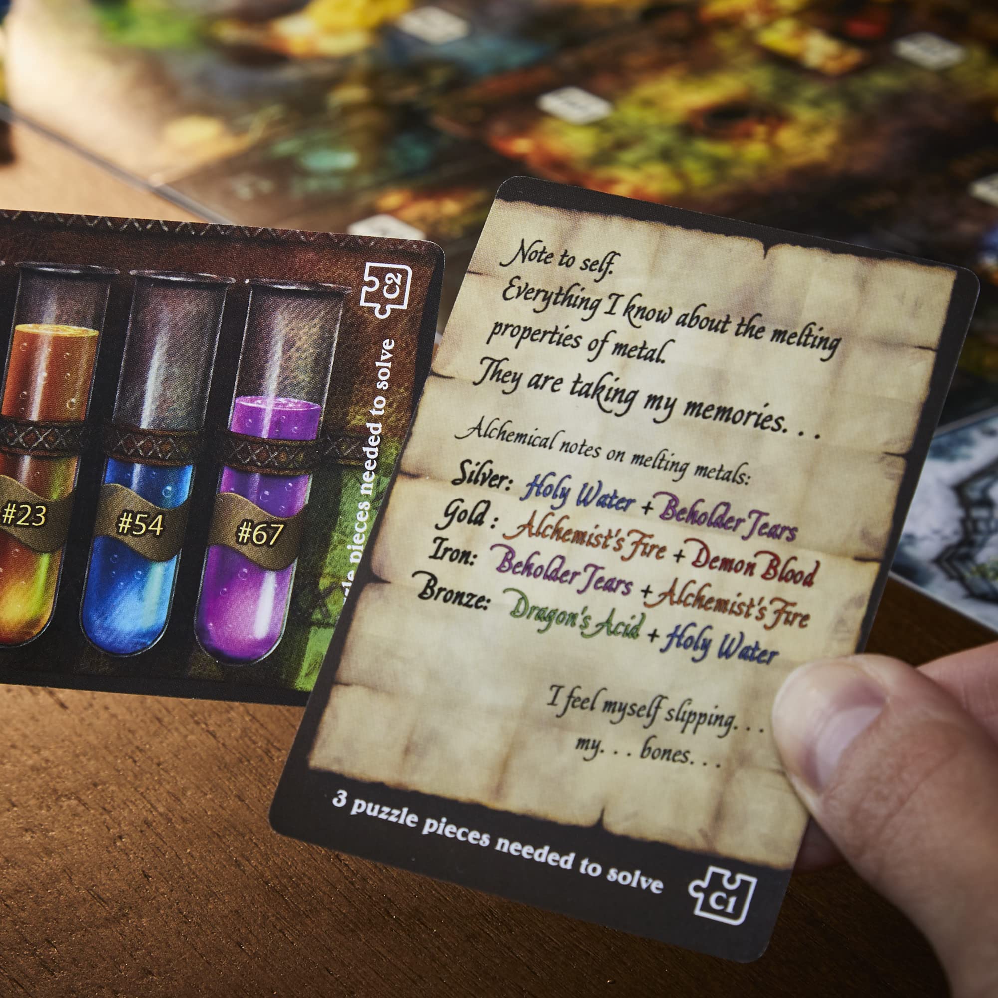 Hasbro Gaming Bedlam in Neverwinter mystery clues and loot encourage teamwork and deduction.