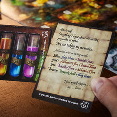 Hasbro Gaming Bedlam in Neverwinter mystery clues and loot encourage teamwork and deduction.