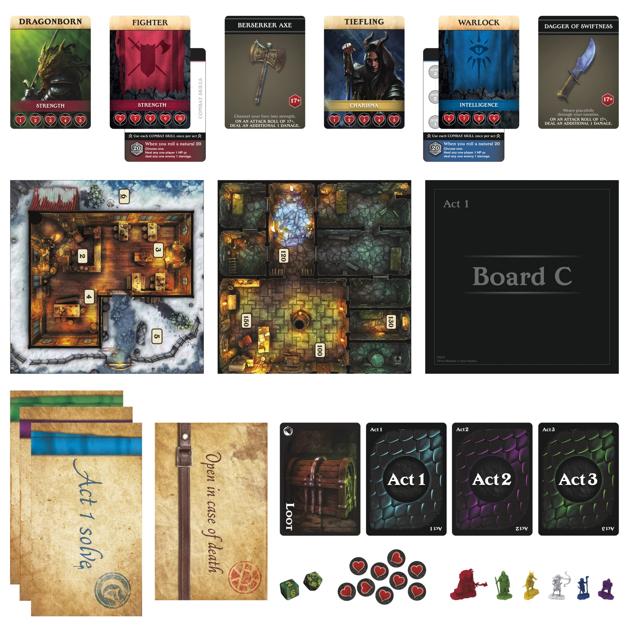 Hasbro Gaming Bedlam in Neverwinter player movement on a dynamic game board reveals evolving clues.