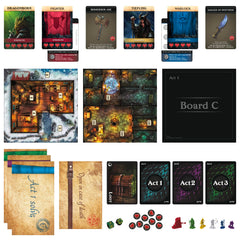 Hasbro Gaming Bedlam in Neverwinter player movement on a dynamic game board reveals evolving clues.