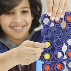Hasbro Connect 4 Spin two play modes for different skill levels.