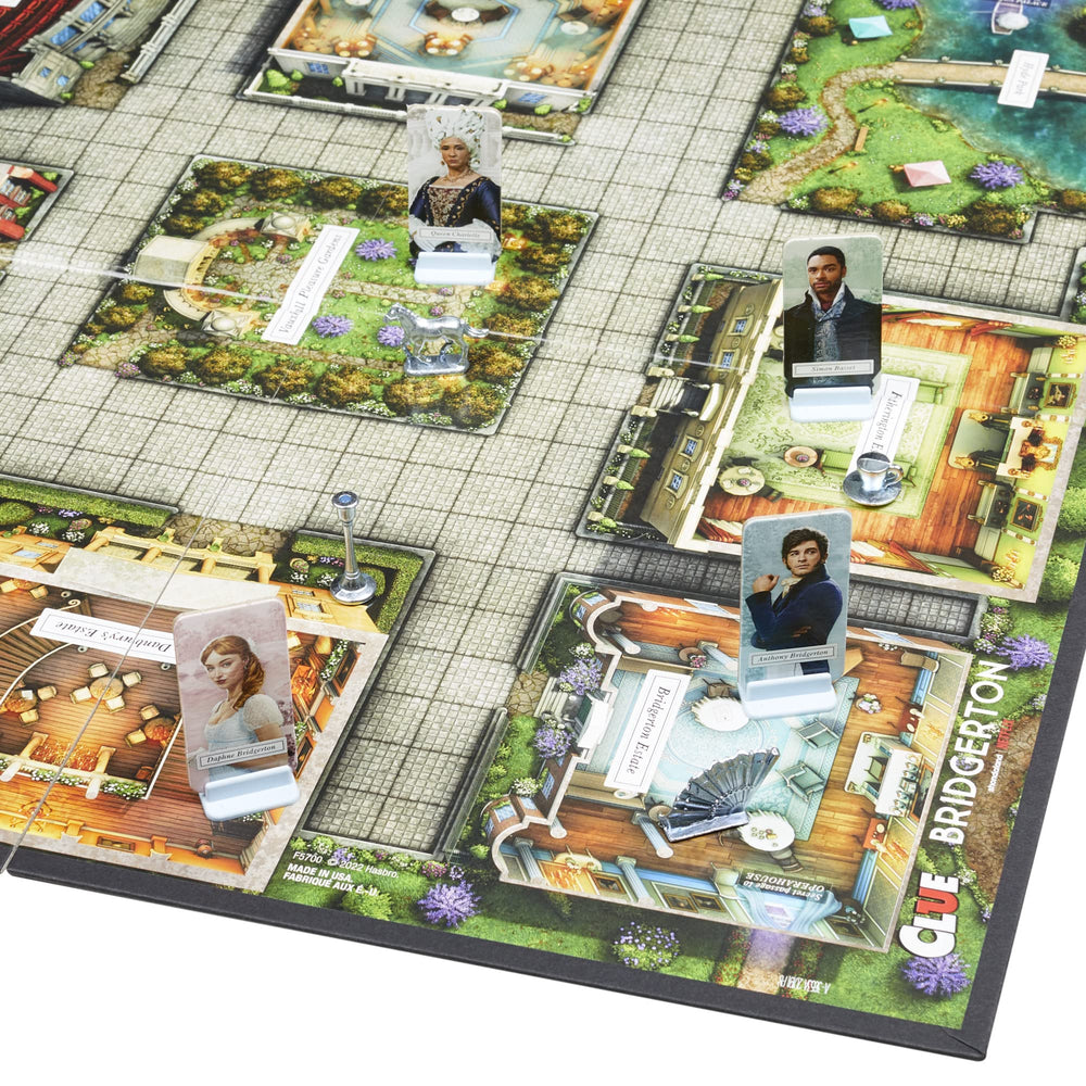 Hasbro Gaming Clue: Bridgerton Edition Society Paper, end-game reveal of the solved mystery.
