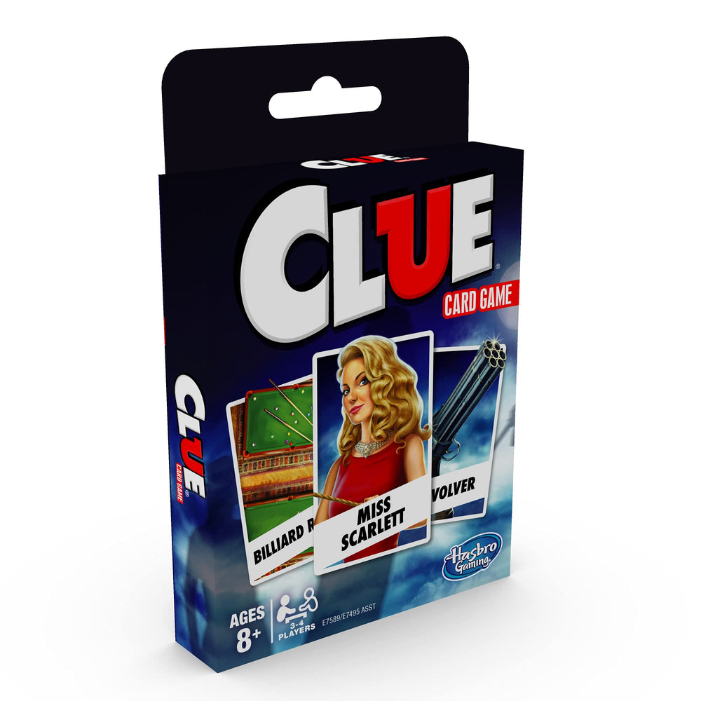 Hasbro Gaming Clue Card Game compact travel-friendly design for trips