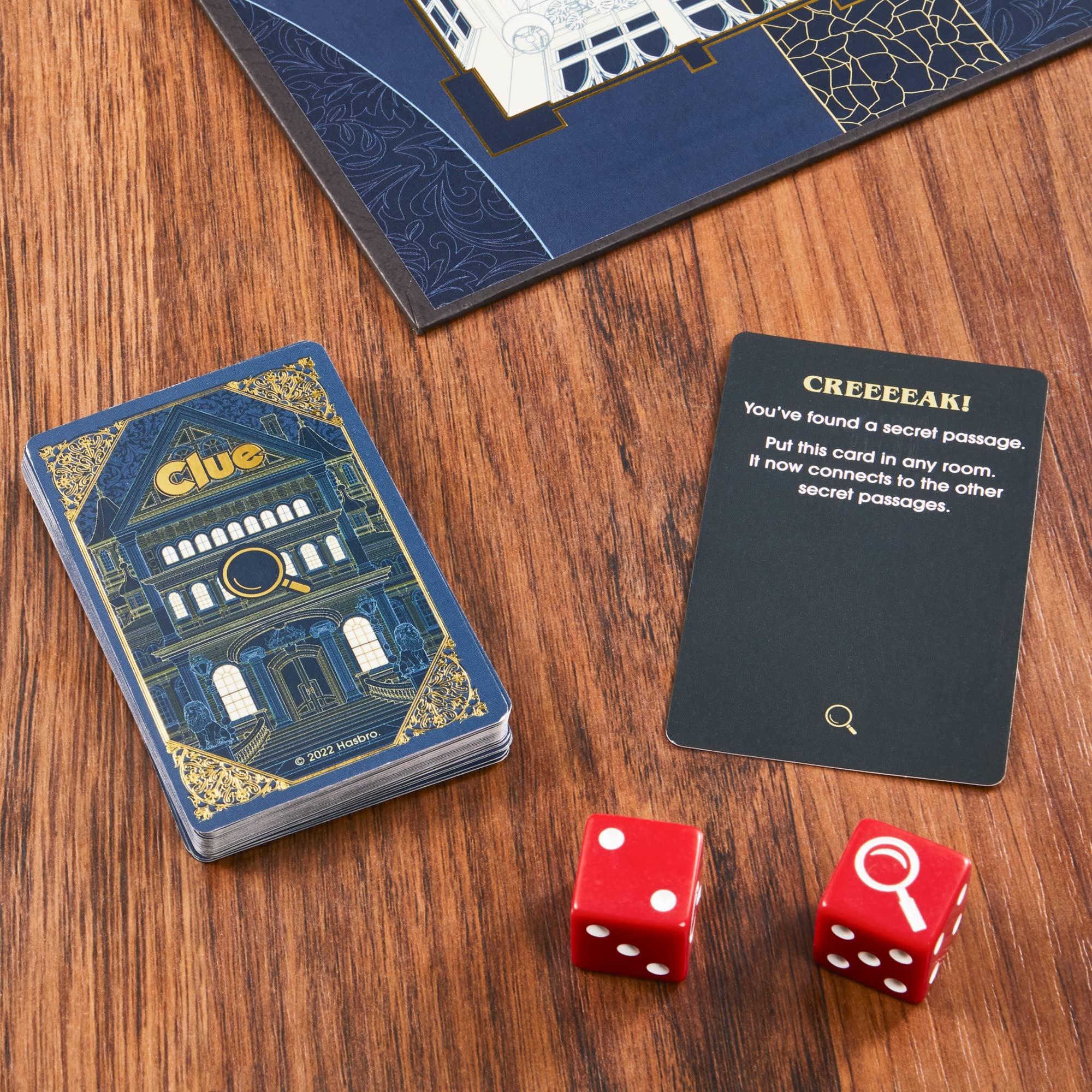 Hasbro Gaming Clue Signature Collection artwork closeup with rich visuals