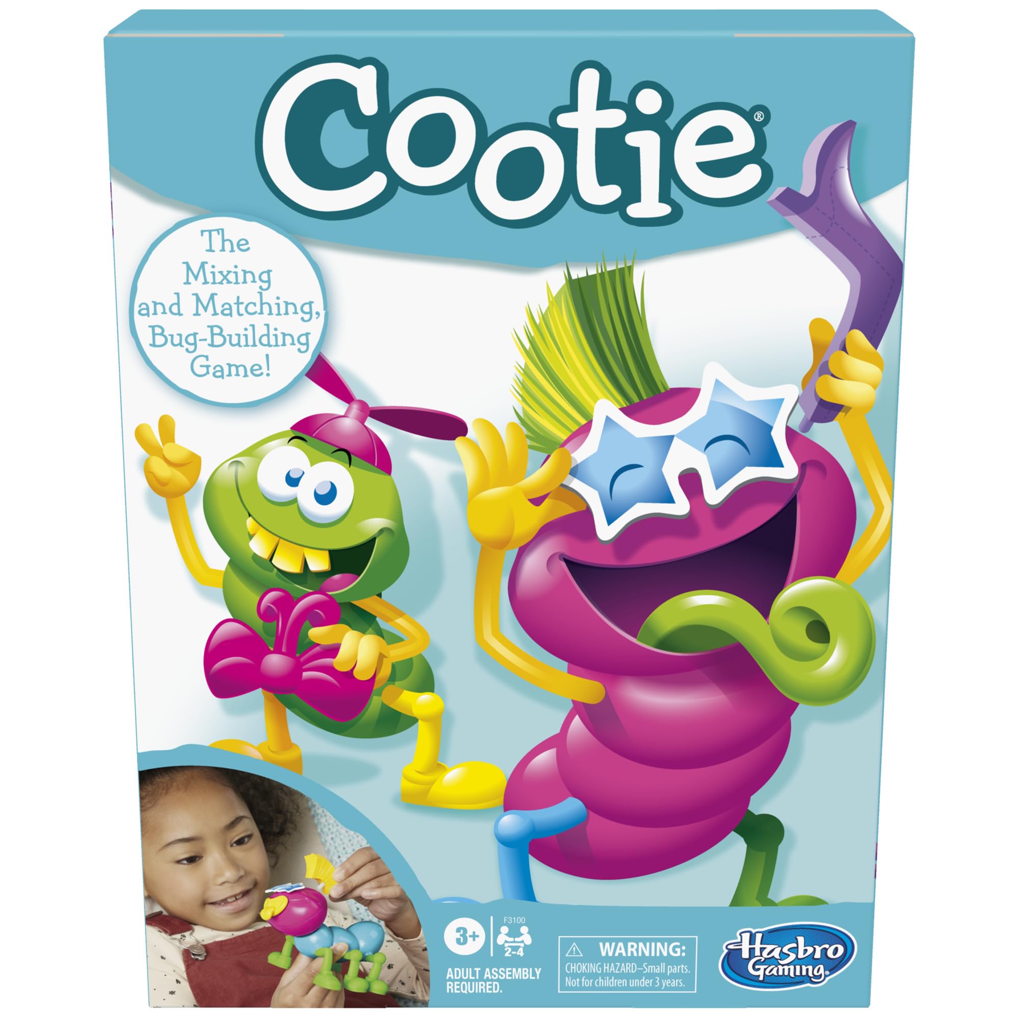 Hasbro Gaming Cootie bug bodies and parts for mix-and-match fun.