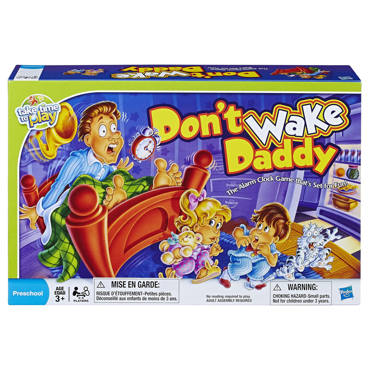 Hasbro Gaming Don't Wake Daddy gameboard setup for family game night.