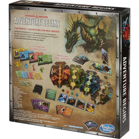 Hasbro Gaming D&D Adventure Begins characters ready for a cooperative quest.