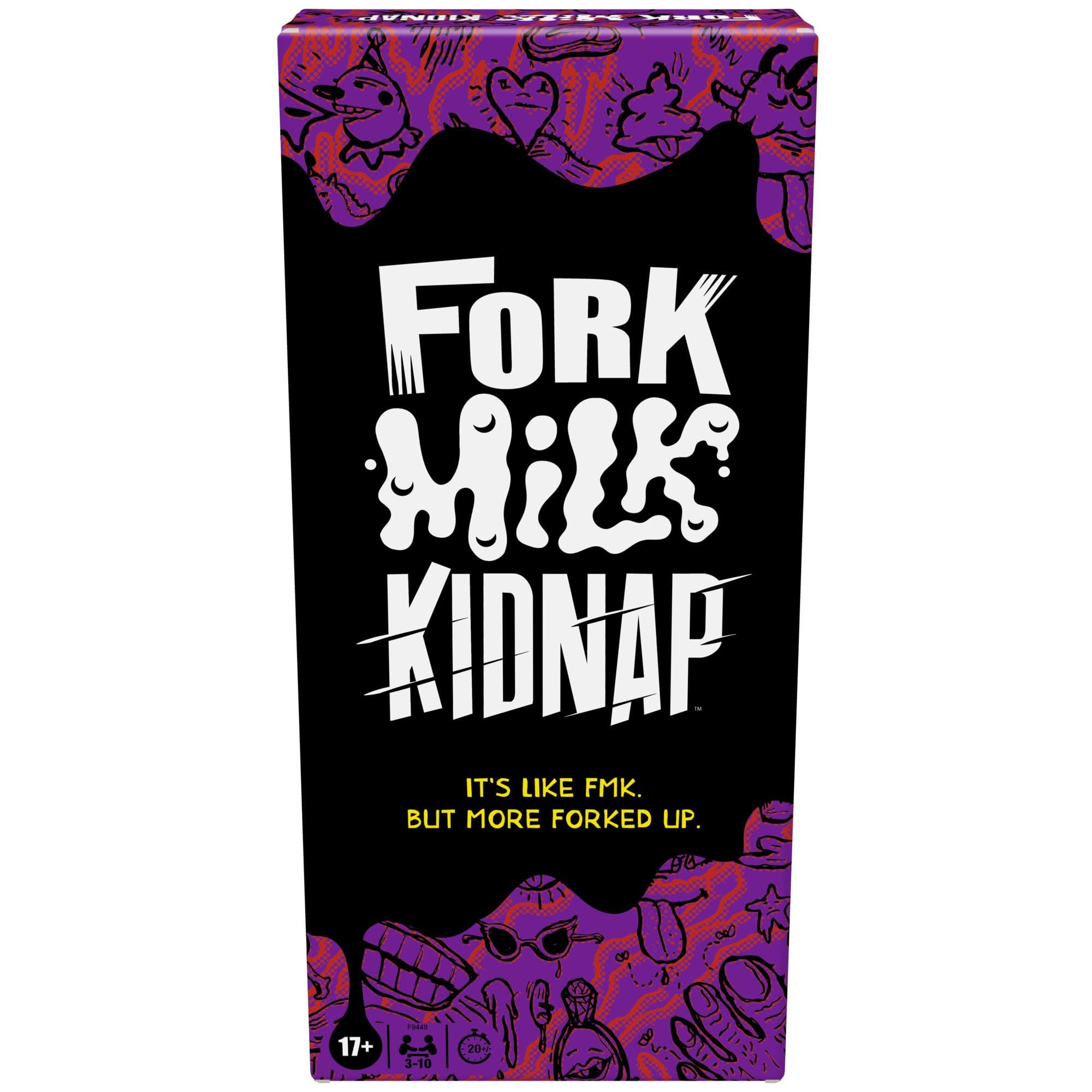 Hasbro Gaming Fork Milk Kidnap action cards for bold party challenges
