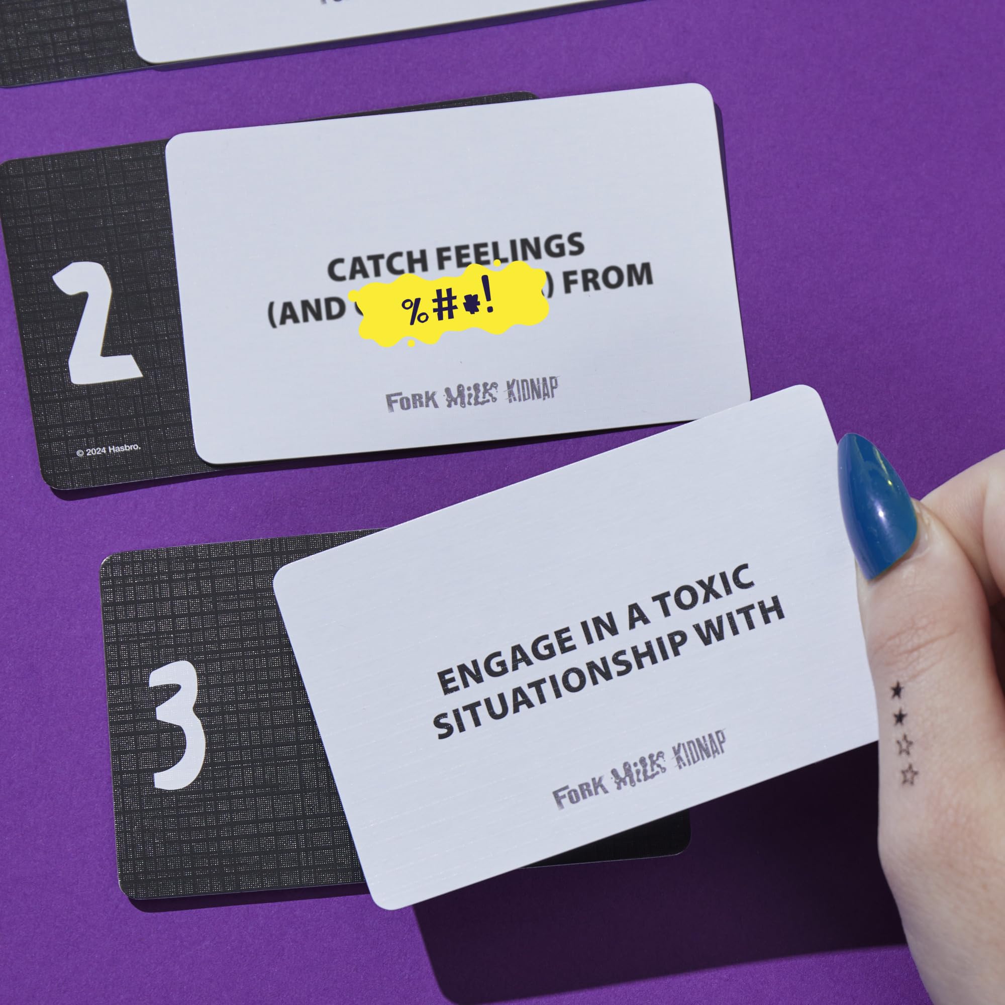 Hasbro Gaming Fork Milk Kidnap instruction sheet simplifies learning rules